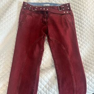 ZARA Low Ri-se Red Jeans